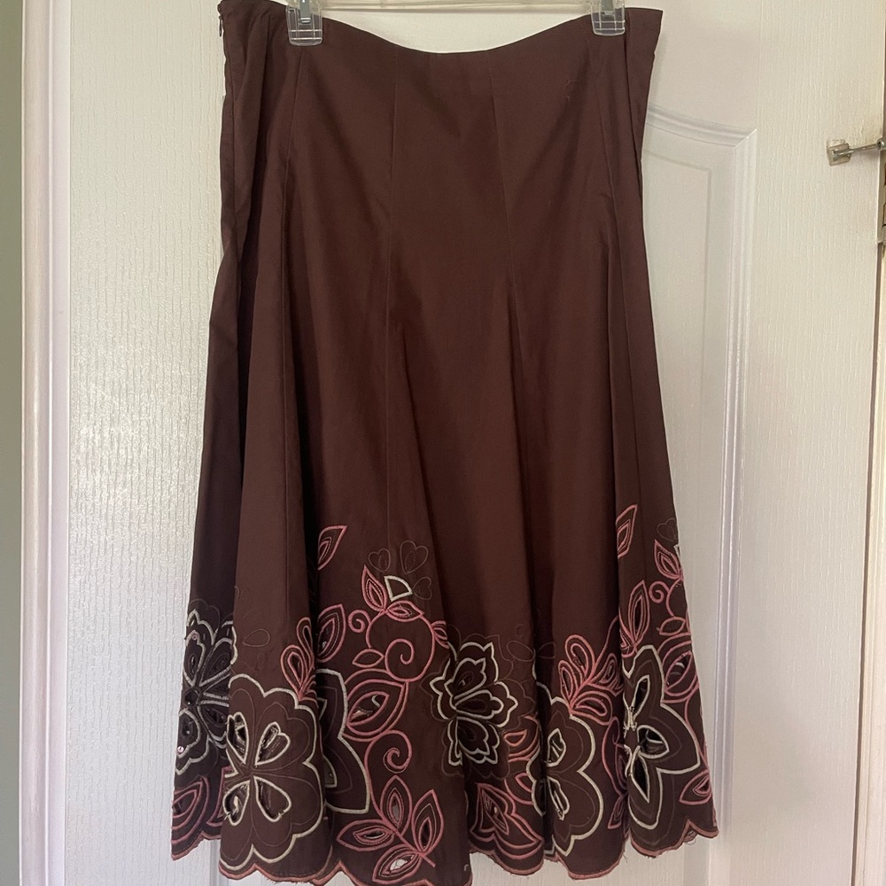 Sunny Leigh Brown Skirt (used) excellent condition Size 12